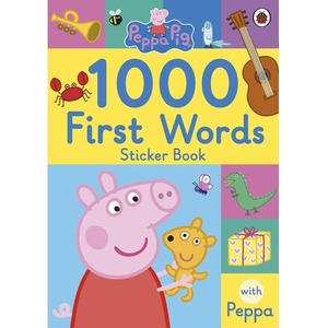 1000 First Words Sticker Book. Peppa Pig wer. angielska