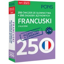 250 ćwiczeń ze słownictwa i 250 zagadek z języka francuskiego z kluczem na poziomie A1-B2 PONS PAK2
