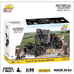 8.8 cm FLAK 18 z wózkiem transportowym