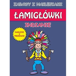 Łamigłówki. Indianie. Naklejki w prezencie