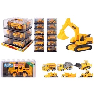 Autko w klocku 1:64 budowlane MIX