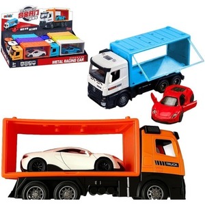 Auto ciężarowe z autem metalowym MIX