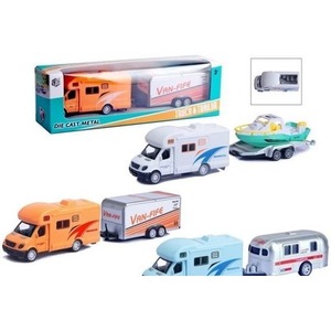 Auto metal z przyczepą