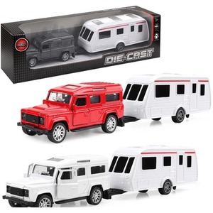 Auto metalowe z przyczepą MIX