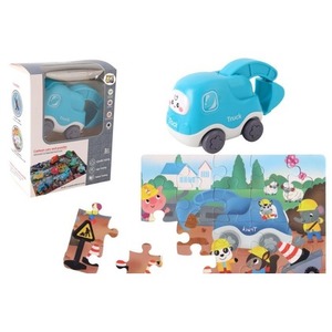 Auto puzzle Przygoda drogowa koparka