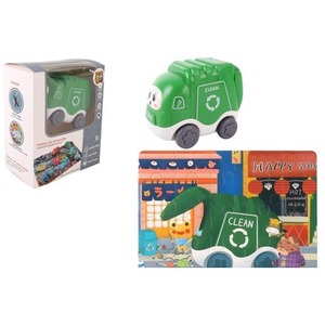 Auto puzzle Przygoda drogowa śmieciarka