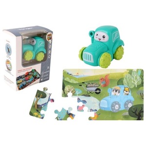 Auto puzzle Przygoda drogowa traktor