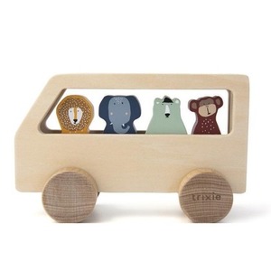 Autobus drewniany dla zwierząt