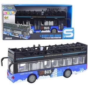 Autobus miejski piętrowy napęd światło dżwięk 1:16