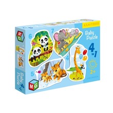Baby Puzzle 4w1 Dzikie zwierzęta