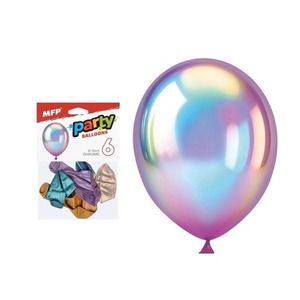 Balon dmuchany chrom 30cm 6szt