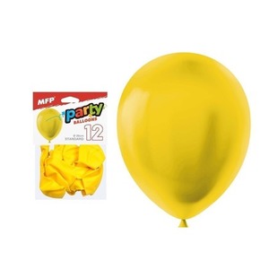 Balon dmuchany standard żółty 26cm 12szt