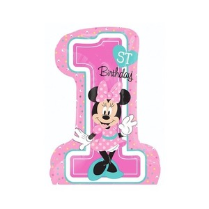 Balon foliowy 1st Birthday Minnie Mouse