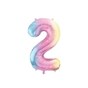 Balon foliowy 2 pastelowy tęczowy 86cm