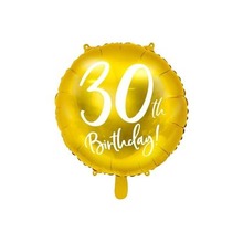 Balon foliowy 30th Birthday 45cm złoty
