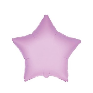 Balon foliowy 46cm Gwiazda różowa delikatna