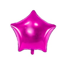 Balon foliowy Gwiazdka 48cm ciemny różowy
