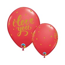 Balon I Love You czerwony 18cm 25szt