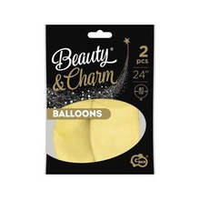 Balony Beauty&Charm makaronowe waniliowe 61cm 2szt