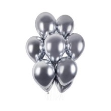 Balony chromowane srebrne 33cm 50szt