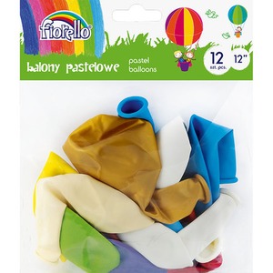 Balony Pastel 12'' mix 12 sztuk FIORELLO