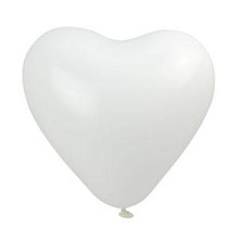 Balony serca białe 28cm 100szt