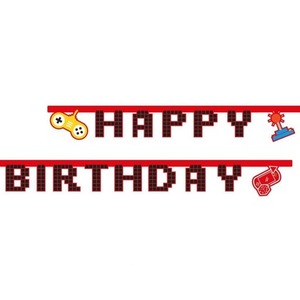 Banner Gaming Party Happy Birthday