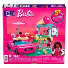 Barbie Mega Klocki Kabriolet i stoisko z lodami