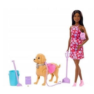 Barbie Spacer z pieskiem czyścioszkiem