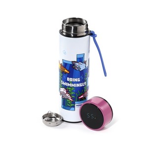 Bidon 450ml Minecraft Axolotl z termometrem BOT344