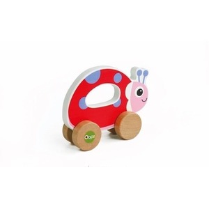 Biedronka drewniana na kółkach