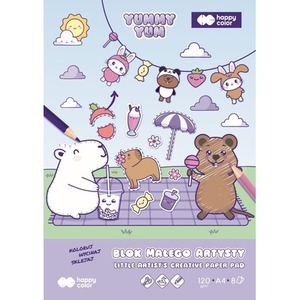 Blok Małego Artysty A4 Kapibara KAPI FUN 120g 8 arkuszy