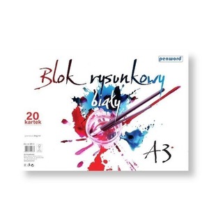 Blok rysunkowy A3 biały 80g 20 kartek