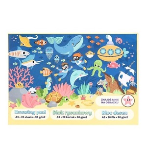 Blok rysunkowy A3/20K 90g Głębiny