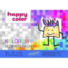 Blok rysunkowy kolorowy A4 80g Happy Color pakiet 20sztuk