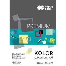 Blok techniczny kolorowy A3 Premium 220g Happy Color pakiet 10sztuk