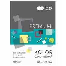 Blok techniczny kolorowy A4 Premium 220g Happy Color pakiet 20sztuk