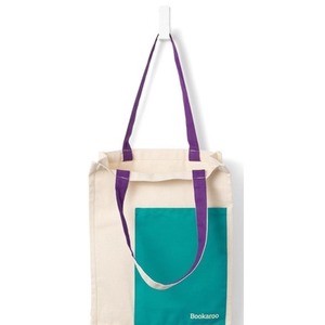 Bookaroo Torba bawełniana Turquoise&Purple