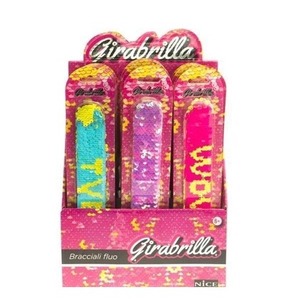 Bransoletka cekinowa neon mix