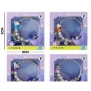 Bransoletka + charmsy 4 rodz 9x9cm