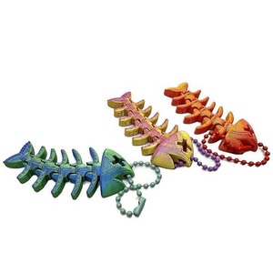 Brelok 3D szkielet ryby z zawieszką MIX