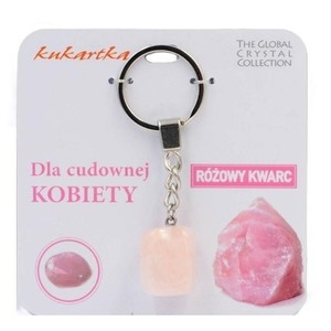 Brelok Dla cudownej kobiety różowy kwarc