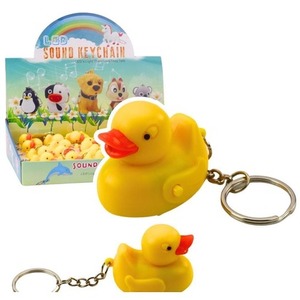 Brelok do kluczy kaczka led żółta