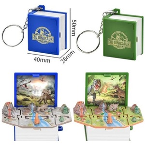 Brelok książka rozkładana dinozaury MIX