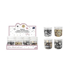 Cekiny do dekoracji 30g Glam (12szt)