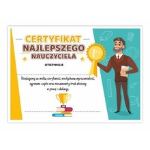 Certyfikat A4 najlepszego nauczyciela 30szt