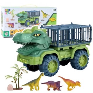 Ciężarówka Dinozaury figurki zielona 15szt