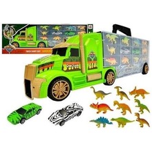 Ciężarówka z dinozaurami zielona
