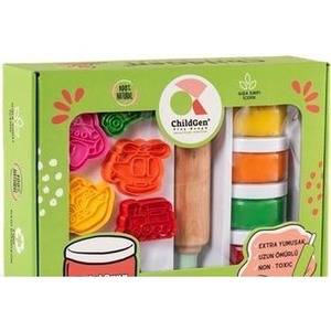 Ciastolina naturalna 4 kolory + 12 form pojazdy