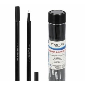 Cienkopis 0.4mm czarny tuba (20szt)